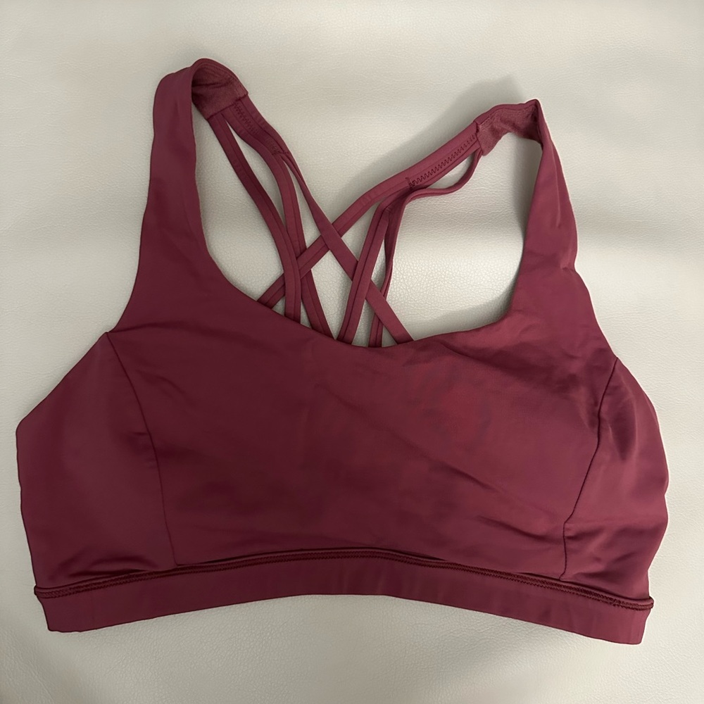 Lululemon free to be serene size 8, reddish pink color